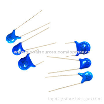 Ceramic Disc Capacitors with 50 to 500V DC Working Voltage and Low-remnant Inductance